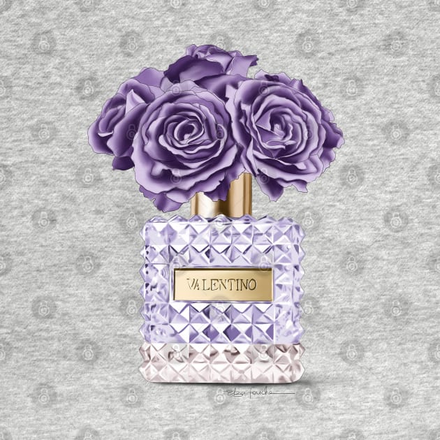 Purple Perfume & Roses by elzafoucheartist